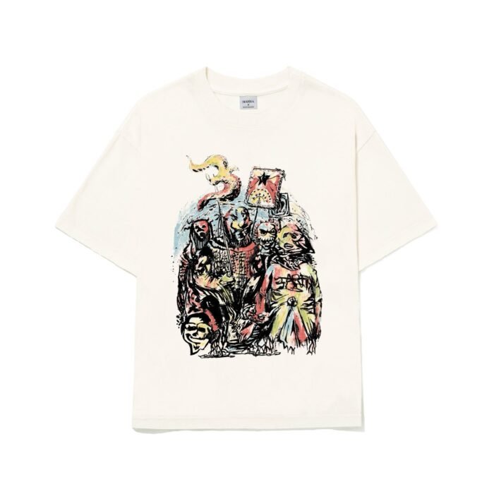 Camiseta Branca Barra Crew Oversized Masculina