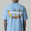 Camiseta Core Approve Miami Flowers Azul claro