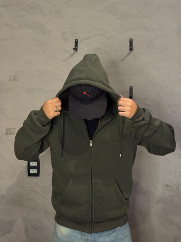 MOLETOM CLASSIC ZÍPER VERDE OLIVE