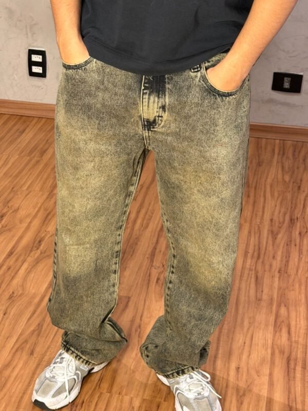 CALÇA DENIM BAGGY RUST