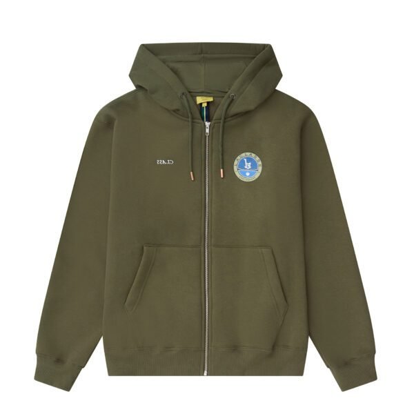 HOODIE ZIPPER CLASS "BERTONE" GREEN