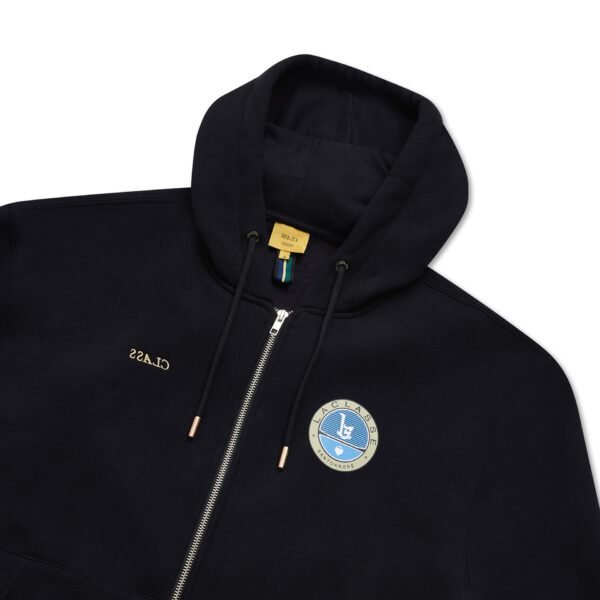 HOODIE ZIPPER CLASS "BERTONE" BLACK