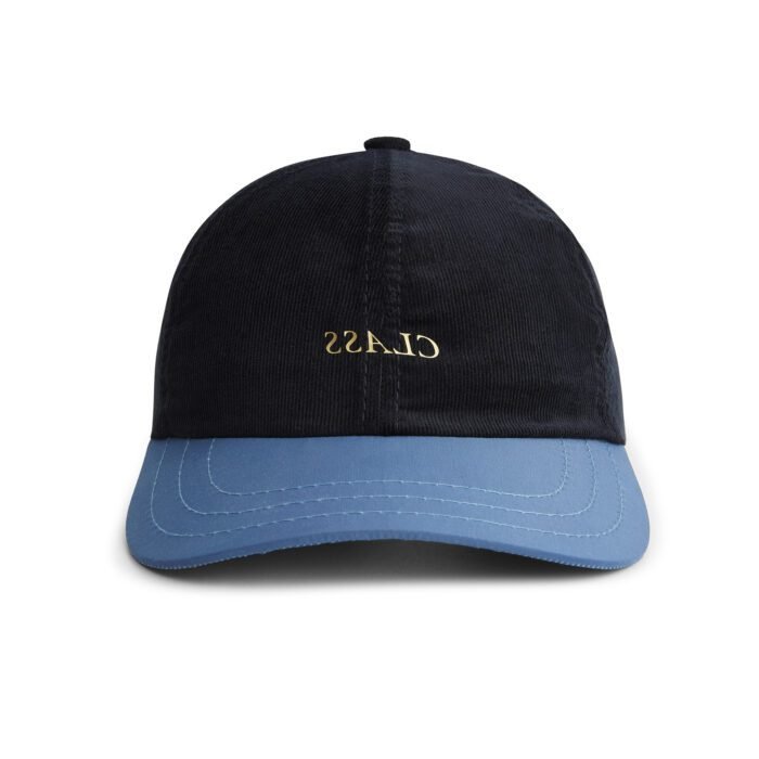 IMG_3930 CLASSIC CORDUROY SPORT HAT "CLASS INVERSO" BLACK/BLUE