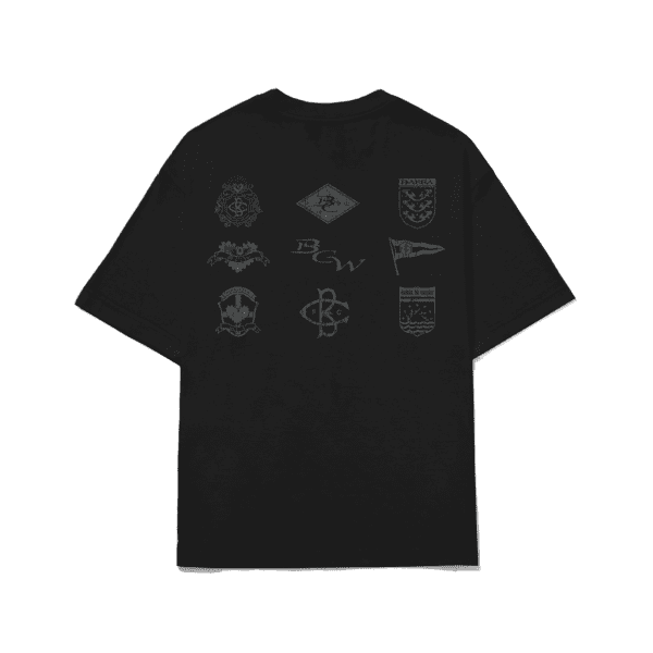 CAMISETA BARRA CREW BANDEIRAS PRETA