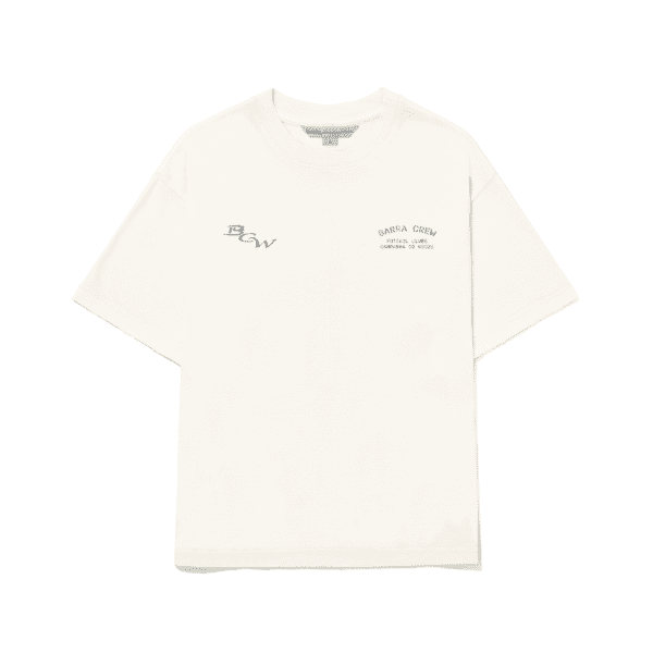 CAMISETA BARRA CREW BANDEIRAS OFF WHITE
