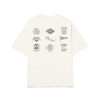 CAMISETA BARRA CREW BANDEIRAS OFF WHITE