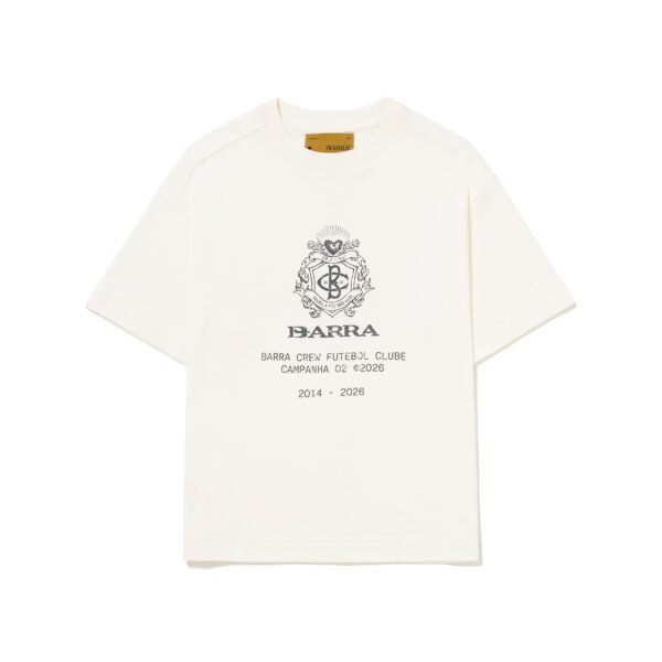 CAMISETA BARRA CREW BRASÃO OFF WHITE
