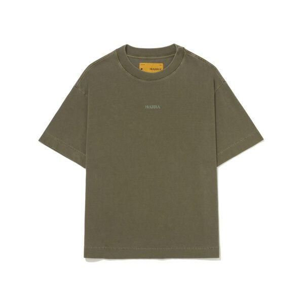 CAMISETA BARRA CREW BARRA LOGO VERDE ESTONADA