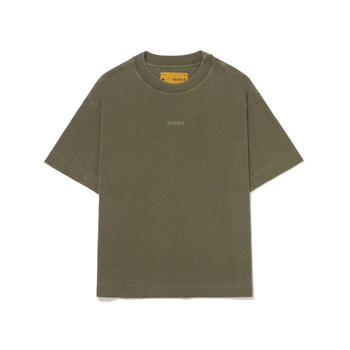 IMG_3985 CAMISETA BARRA CREW BARRA LOGO VERDE ESTONADA