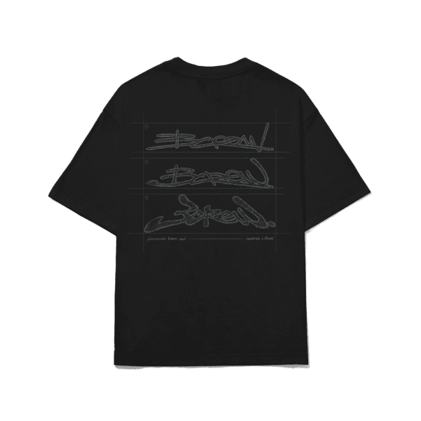 CAMISETA BARRA CREW CROQUI PRETA