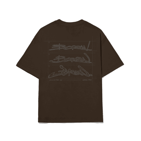 CAMISETA BARRA CREW CROQUI MARROM