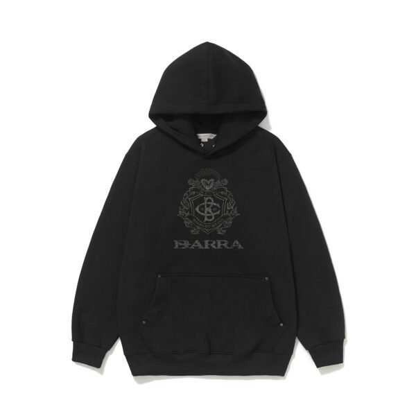 MOLETOM BARRA CREW BRASÃO PRETO