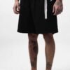 SHORT BARRA CREW SARJA TECH PRETO