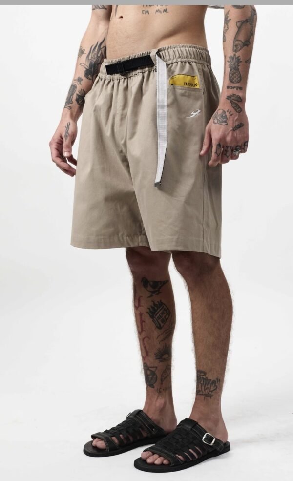 SHORT BARRA CREW SARJA TECH BEGE