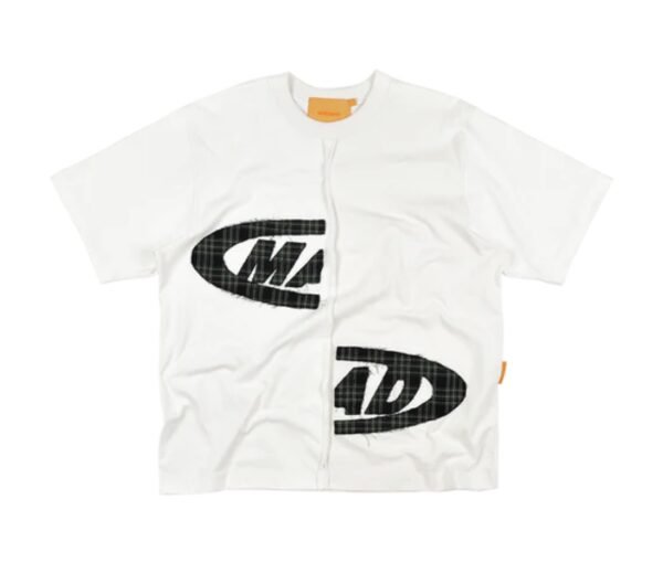 CAMISETA MAD PORTAL BORADADO XADREZ OFF WHITE