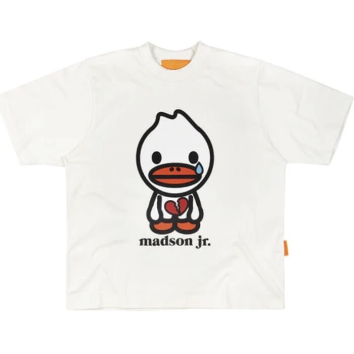 CAMISETA MAD MADSON JR CORAZÓN PARTIDO OFF WHITE