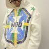 MOLETOM MAD FACEZIP SELEÇÃO OFF WHITE