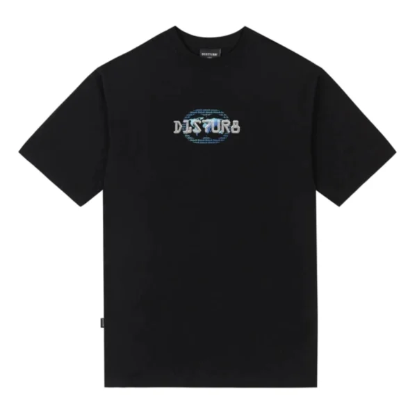 ENCODED T-SHIRT IN BLACK DISTURB