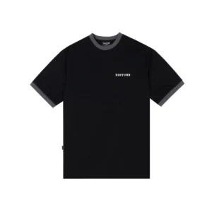 T-SHIRT RINGER PRETA DISTURB