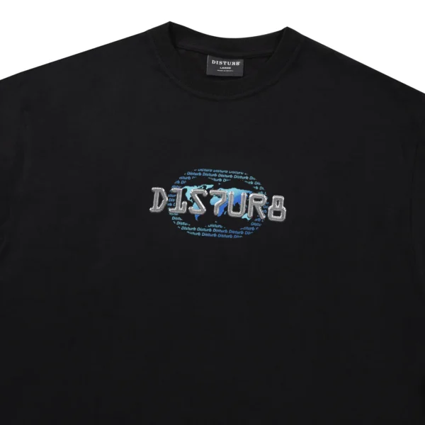 ENCODED T-SHIRT IN BLACK DISTURB