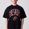 T-SHIRT THESAINT OVERSIZED TIME MACHINE BLACK
