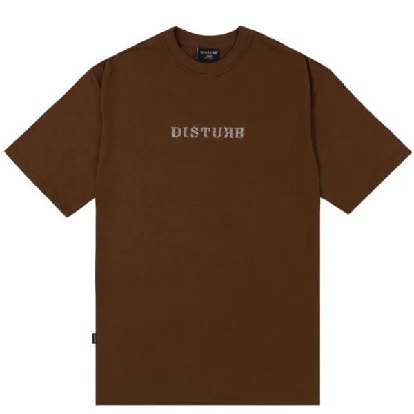 T-SHIRT STUDDET LOGO BROWN