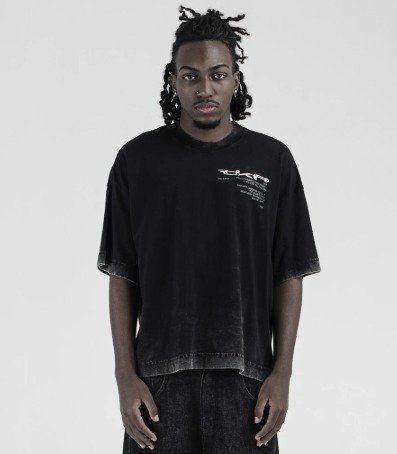 Faded Black/Grey Boxy Tee