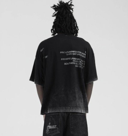 Faded Black/Grey Boxy Tee