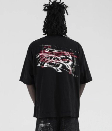 WhatsApp Image 2026-09-17 at 16.16.43 Sketch Black Boxy Tee