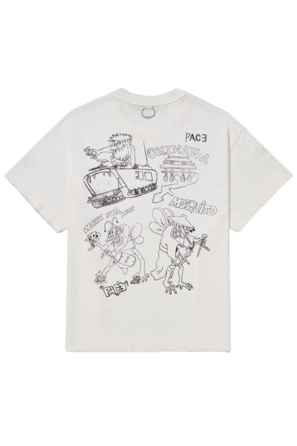 T SHIRT PACE OKINAWA SKETCHES OFF WHITE