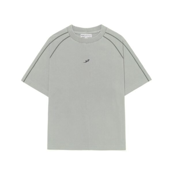 3284677c-65d7-4fdd-8c0d-2ffa14c32d9d CAMISETA BARRA CREW RECORTADA "B GARÇA" VERDE ESTONADA