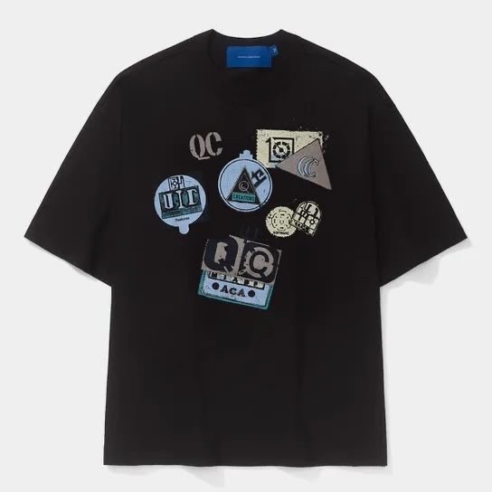 T-SHIRT STAMPS BOXY BLACK