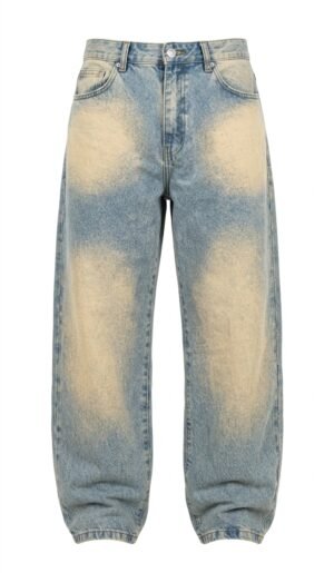 IMG_5623 Calça Jeans Baggy com Estonado Amarelado