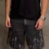 Jorts Stoned Black Destroyed