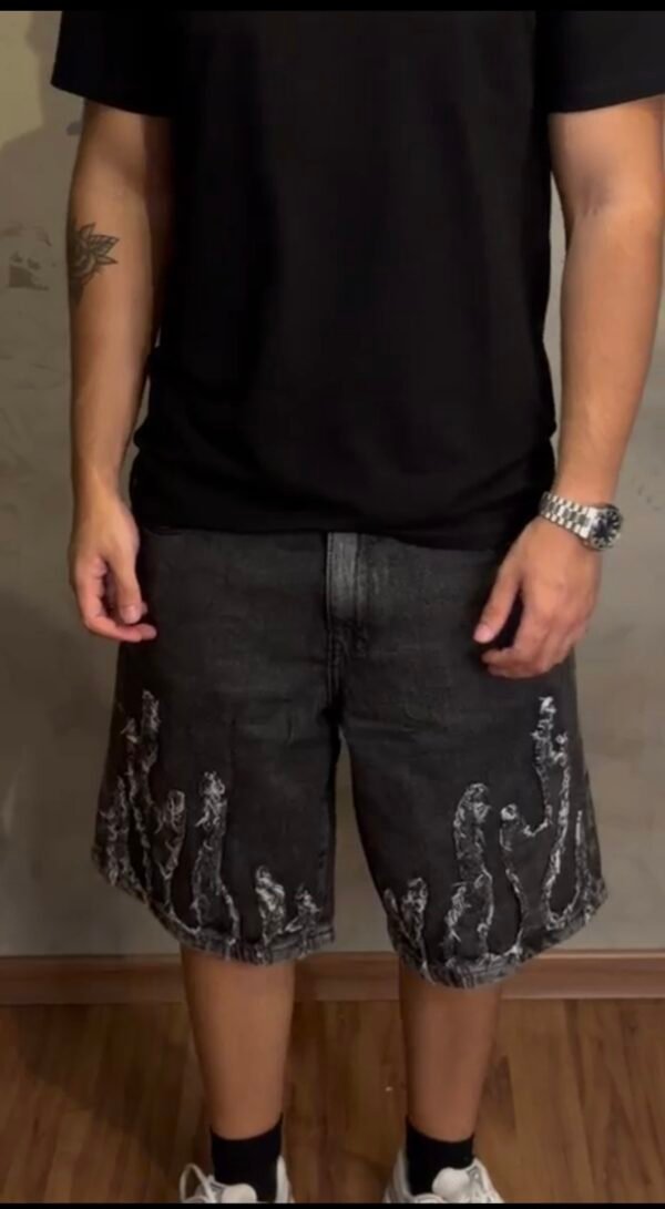 Jorts Stoned Black Destroyed