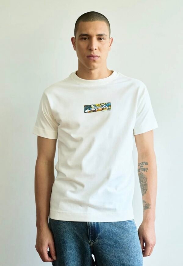 CAMISETA BARRA CREW "ABSTRATO" OFF WHITE