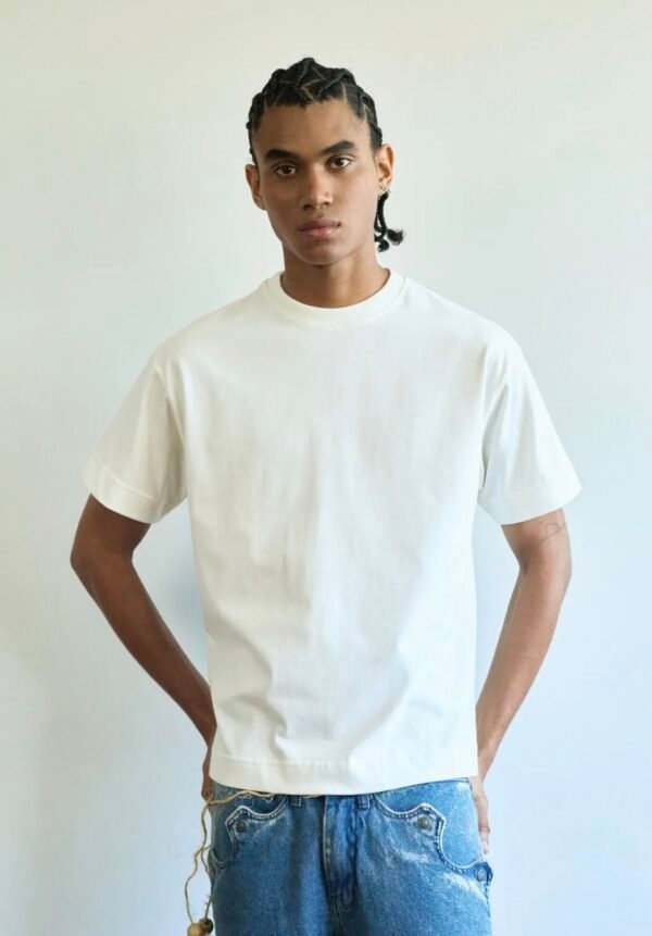 CAMISETA BARRA CREW "ATELIÊ ARTESANAL E INDUSTRIAL" OFF WHITE
