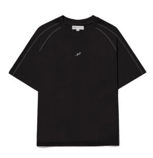 CAMISETA BARRA CREW RECORTADA "B GARÇA" PRETA