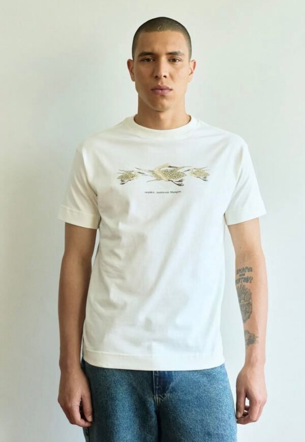 CAMISETA BARRA CREW "GARÇAS" OFF WHITE