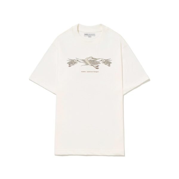CAMISETA BARRA CREW "GARÇAS" OFF WHITE