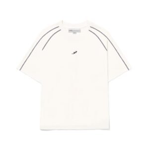 CAMISETA BARRA CREW RECORTADA "B GARÇA" OFF WHITE